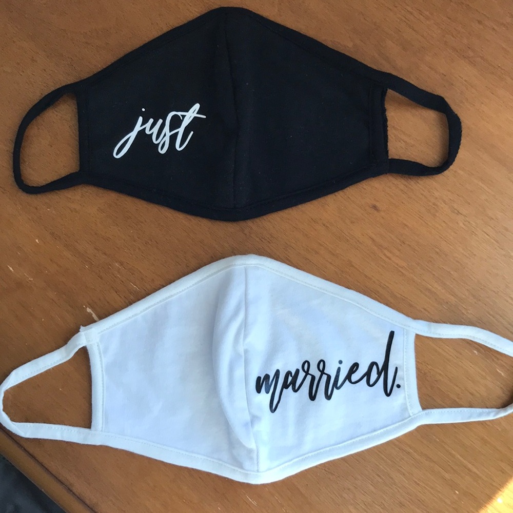 Just Married Facemasks - Never Used!